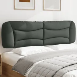 Възглавница за табла, тъмносива, 180 см, плат