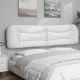 Мека табла за легло, бяла, 200 см, изкуствена кожа