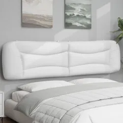 Мека табла за легло, бяла, 200 см, изкуствена кожа
