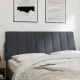 Мека табла за легло, тъмносива, 140 см, кадифе