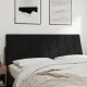 Мека табла за легло, черна, 140 см, кадифе
