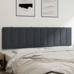 Мека табла за легло, тъмносива, 180 см, кадифе