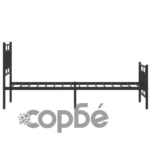 Метална рамка за легло с горна и долна табла, черна, 90x200 см ➤ топ цена ➤ sorbe.bg