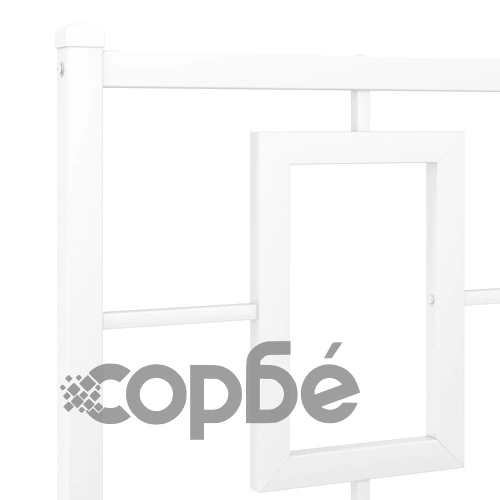 Метална рамка за легло с горна и долна табла, бяла, 183x213 см ➤ топ цена ➤ sorbe.bg