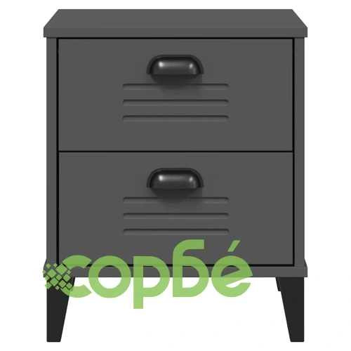 Нощно шкафче VIKEN, антрацитно сиво, инженерно дърво ➤ топ цена ➤ sorbe.bg