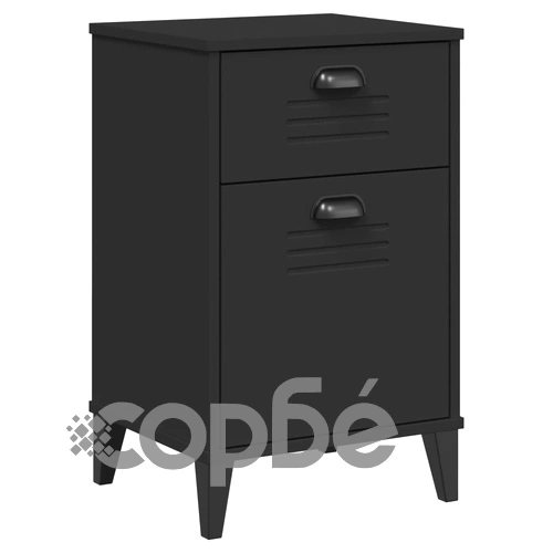 Нощно шкафче VIKEN, черно, инженерно дърво ➤ топ цена ➤ sorbe.bg