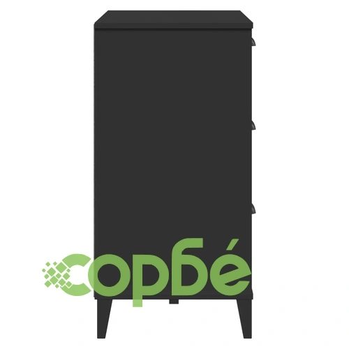 Шкаф с чекмеджета VIKEN, черен, инженерно дърво ➤ топ цена ➤ sorbe.bg