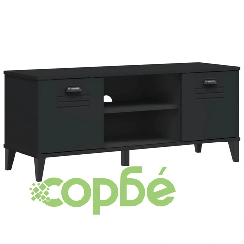 Пейка за обувки VIKEN, черна, 106x35x45 см, инженерно дърво ➤ топ цена ➤ sorbe.bg