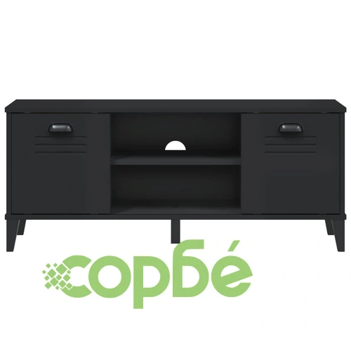 Пейка за обувки VIKEN, черна, 106x35x45 см, инженерно дърво ➤ топ цена ➤ sorbe.bg