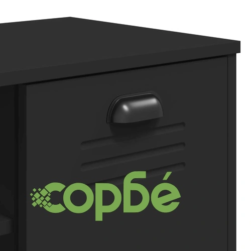 Пейка за обувки VIKEN, черна, 106x35x45 см, инженерно дърво ➤ топ цена ➤ sorbe.bg