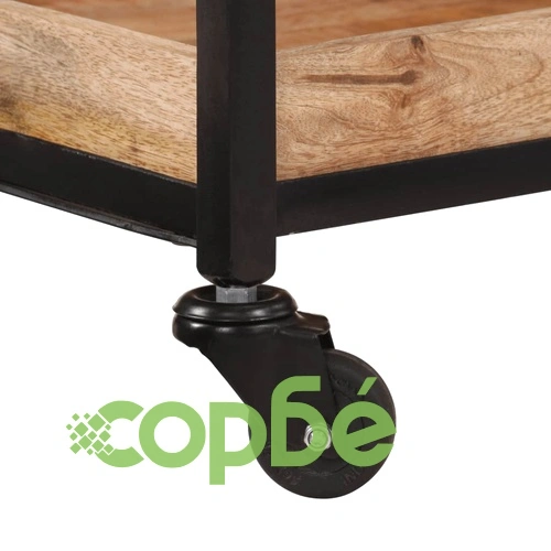 Кухненска количка 60x40x80 см масивно грубо мангово дърво ➤ топ цена ➤ sorbe.bg