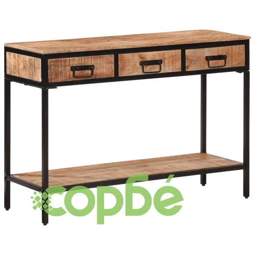 Конзолна маса, 100x35x70 см, грубо мангово дърво масив ➤ топ цена ➤ sorbe.bg