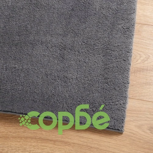 Килим HUARTE с къс косъм, мек и миещ се, антрацит, 200x200 см ➤ топ цена ➤ sorbe.bg