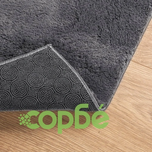 Килим HUARTE с къс косъм, мек и миещ се, антрацит, 200x200 см ➤ топ цена ➤ sorbe.bg