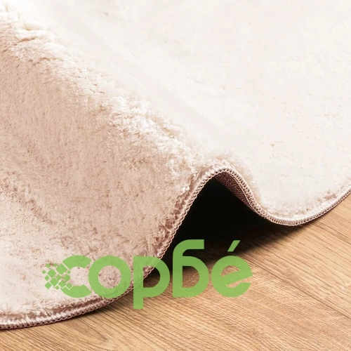 Килим HUARTE с къс косъм, мек и миещ се, бежов,  200 см ➤ топ цена ➤ sorbe.bg