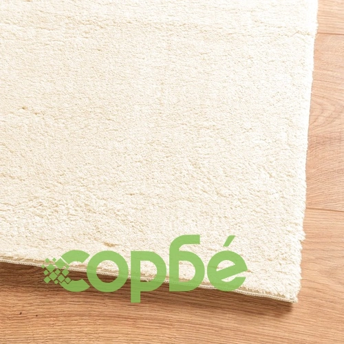 Килим с къс косъм, мек и миещ се, кремав, 160x230 см ➤ топ цена ➤ sorbe.bg