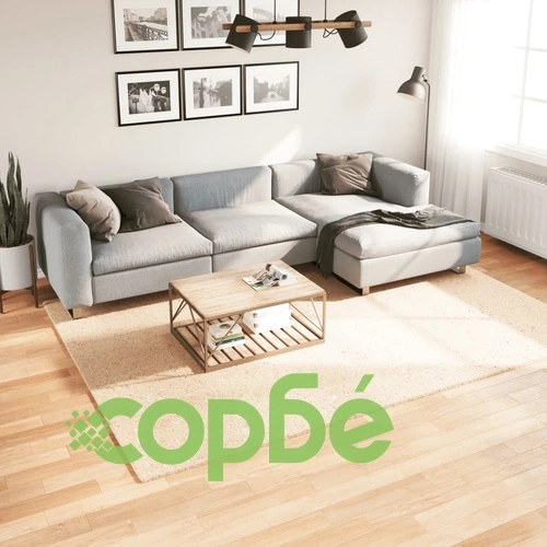 Килим HUARTE с къс косъм, мек и миещ се, кремав, 200x280 см ➤ топ цена ➤ sorbe.bg