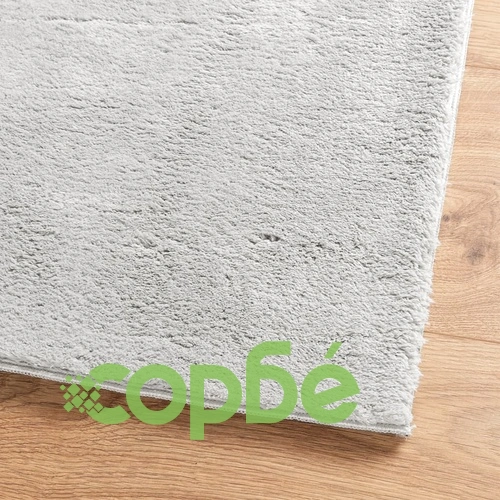 Килим HUARTE с къс косъм, мек и миещ се, сив, 160x160 см ➤ топ цена ➤ sorbe.bg