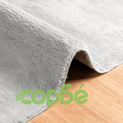 Килим HUARTE с къс косъм, мек и миещ се, сив, 160x160 см ➤ топ цена ➤ sorbe.bg