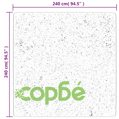 Килим HUARTE с къс косъм, мек и миещ се, сив, 240x240 см ➤ топ цена ➤ sorbe.bg