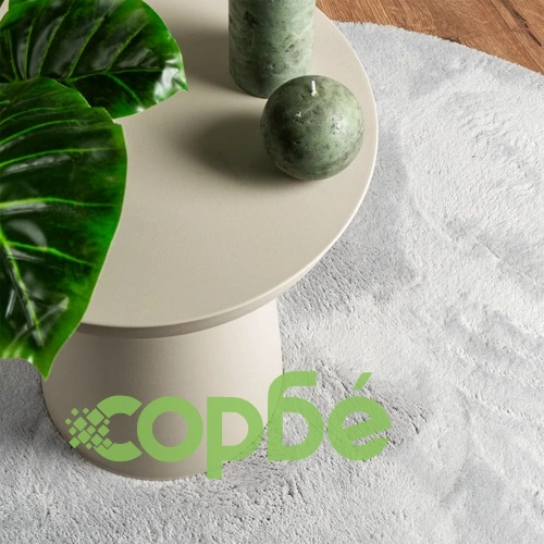 Килим HUARTE с къс косъм, мек и миещ се, сив,  160 см ➤ топ цена ➤ sorbe.bg