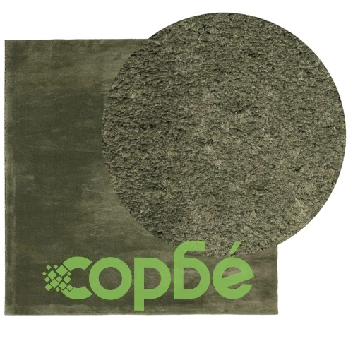 Килим HUARTE с къс косъм, мек и миещ се, горско зелен 240x240см ➤ топ цена ➤ sorbe.bg