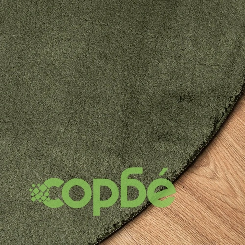 Килим HUARTE с къс косъм, мек и миещ се, горско зелен,  200 см ➤ топ цена ➤ sorbe.bg