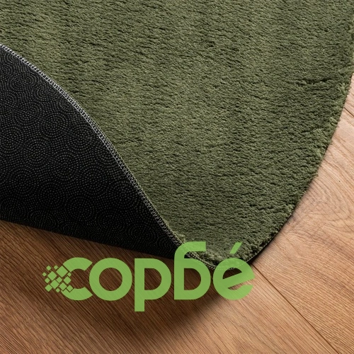 Килим HUARTE с къс косъм, мек и миещ се, горско зелен,  200 см ➤ топ цена ➤ sorbe.bg