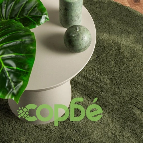 Килим HUARTE с къс косъм, мек и миещ се, горско зелен,  200 см ➤ топ цена ➤ sorbe.bg