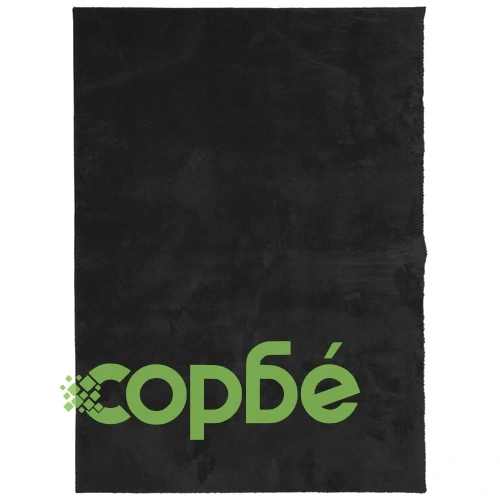 Килим HUARTE с къс косъм, мек и миещ се, черен, 160x230 см ➤ топ цена ➤ sorbe.bg