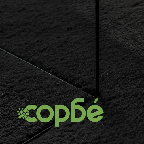 Килим HUARTE с къс косъм, мек и миещ се, черен, 160x230 см ➤ топ цена ➤ sorbe.bg