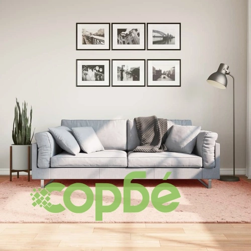 Килим HUARTE с къс косъм, мек и миещ се, руж, 160x230 см ➤ топ цена ➤ sorbe.bg