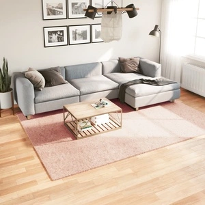 Килим HUARTE с къс косъм, мек и миещ се, руж, 200x280 см