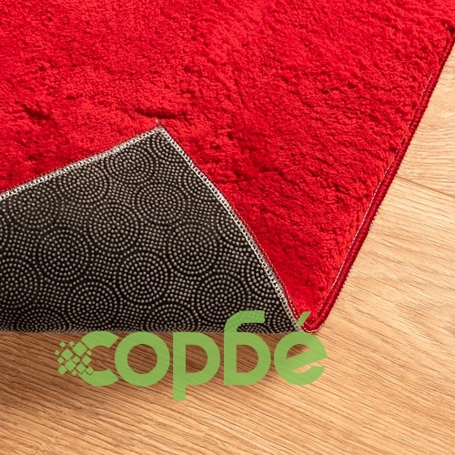 Килим HUARTE с къс косъм, мек и миещ се, червен, 160x230 см ➤ топ цена ➤ sorbe.bg