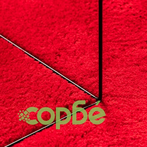 Килим HUARTE с къс косъм, мек и миещ се, червен, 160x230 см ➤ топ цена ➤ sorbe.bg