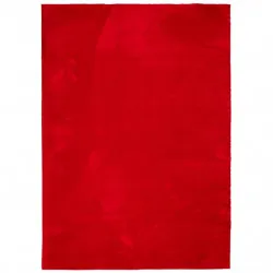 Килим HUARTE с къс косъм, мек и миещ се, червен, 200x280 см