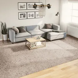Шаги килим с дълъг косъм, модерен, бежов, 300x400 см