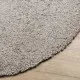 Шаги килим с дълъг косъм, модерен, бежов, Ø 200 cm