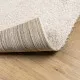 Шаги килим с дълъг косъм, модерен, кремав, 240x240 см