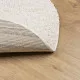 Шаги килим с дълъг косъм, модерен, кремав, Ø 200 см