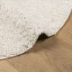 Шаги килим с дълъг косъм, модерен, кремав, Ø 280 см