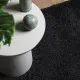 Шаги килим с дълъг косъм, модерен, черен, 240x240 см