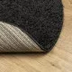 Шаги килим с дълъг косъм, модерен, черен, Ø 240 cm