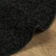 Шаги килим с дълъг косъм, модерен, черен, Ø 240 cm