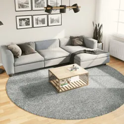 Шаги килим с дълъг косъм, модерен, зелен, Ø 280 см