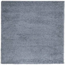 Шаги килим с дълъг косъм, модерен, син, 240x240 cm