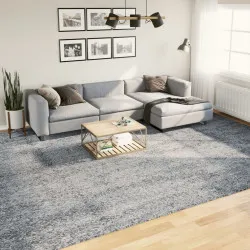Шаги килим с дълъг косъм, модерен, син, 300x400 см