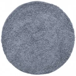 Шаги килим с дълъг косъм, модерен, синьо, Ø 280 cm