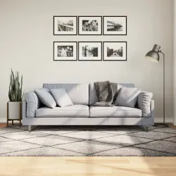 Шаги килим с дълъг косъм, модерен, бежов и антрацит, 160x230 cm