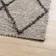 Шаги килим с дълъг косъм, модерен, бежов и антрацит, 200x280 cm